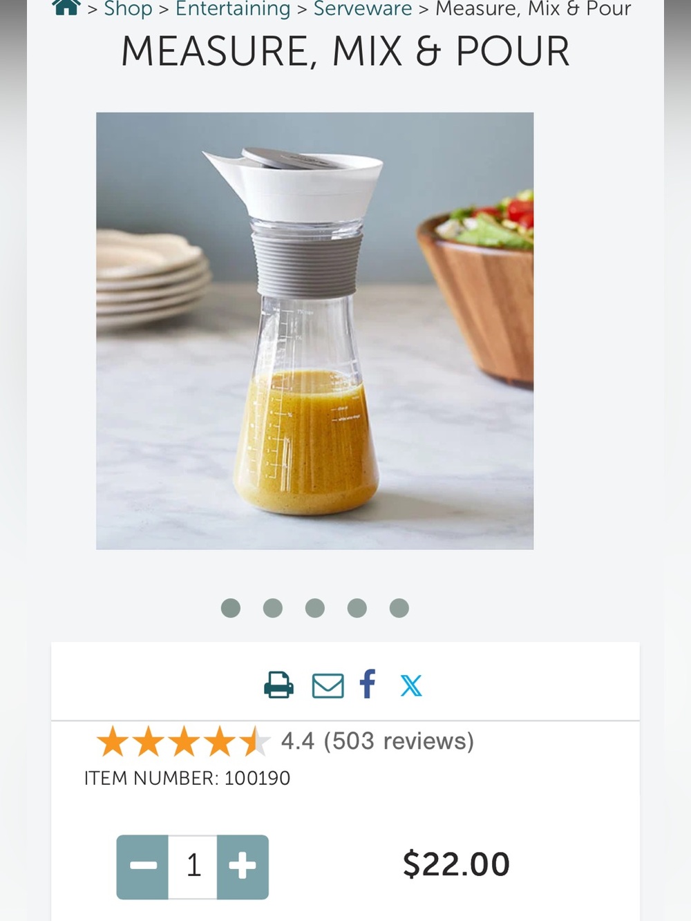 Pampered Chef Measure Mix and Pour